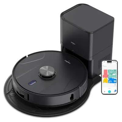 Produktbild von MEDION Saugroboter mit 2-in-1 Absaugstation, Lasernavigation und Wischfunktion X51 SW+ (Starke 10000Pa Saugkraft, 2in1 Roboterstaubsauger, rotierende Wischmopps, Kreuzlinienlaser) grau