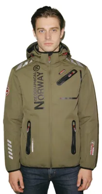 Obrázok produktu pre Geographical Norway WY1997H/GN-Kaki / Black pánska zelená softshellová bunda