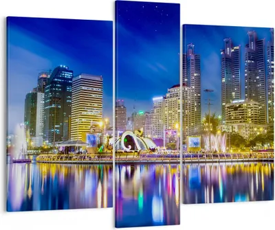 Produktbild von Bild auf Leinwand - Leinwandbild - Asien bangkok gebäude stadt - 95x80cm - Wand Bild - Wanddeko - Leinwanddruck - Bilder - Kunstdruck - Wanddekoration - Leinwand bilder - Wandkunst - CB95x80-2447