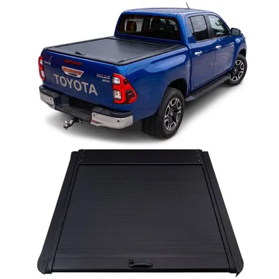 Produktbild von Herstmoto Hard Rollo Laderaumabdeckung für Pick-up mit Halterungen – Laderaumrollo/Rollcover passend für Toyota HILUX VIII AN120 2015+