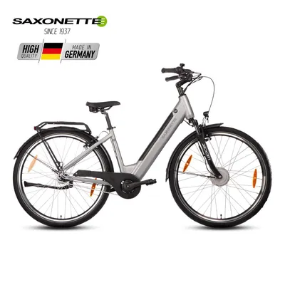 Produktbild von SAXONETTE Comfort plus 5.0 , ebike , 418 Wh Intube-Akku große Reichweite für den Alltag, E-Bike, Elektrofahrrad (Ramenhöhe 45 , Silver)