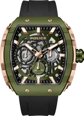 Produktbild von POLICE Herrenuhr Quarzuhr schwarz / oliv onesize Herren 48 x 52 PEWGQ0063001, PEWGQ0063002, PEWGQ0063003