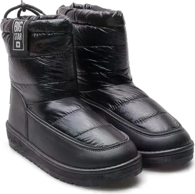 A pair of black winter boots.