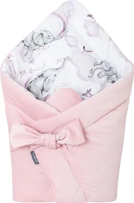 Produktbild von Bellochi 2in1 Baby Einschlagdecke Babyhörnchen - 75 x 75 cm - Baumwolle und Samt Wickeldecke - für Kinderwagen, Babybett oder Kindersitz - Ganzjährig -   - Habarigani