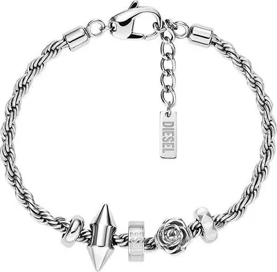 Image de Bracelets avec pendentifs fixes Collection Diesel argent - homme