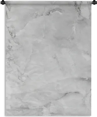 Produktbild von MuchoWow® Wandteppich Wandbehang Marmor - Stein - Weiß - Grau - Marmoroptik 90x120 cm Tapisserie Dekoration Wandtuch - Wanddeko