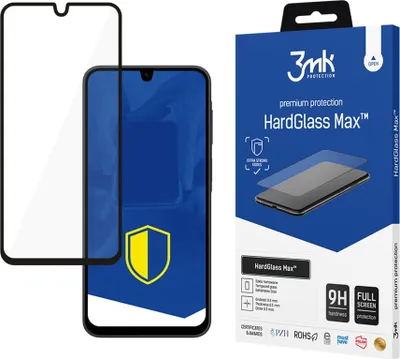 Image de Verre trempé renforcé avec couverture complète 3mk HardGlass Max noir pour Samsung Galaxy A17 5G/4G