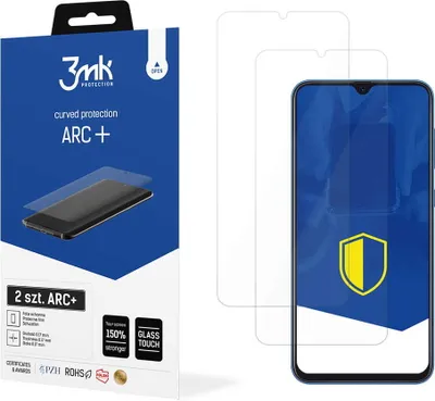 Produktbild von 3mk Display Schutzfolie ARC+ für Samsung Galaxy A50  0,17mm Self-Heal (2 Stück)