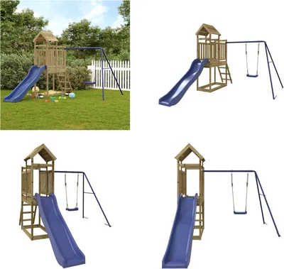 Produktbild von vidaXL Spielturm Imprägniertes Kiefernholz - Spielplatz - Spielplätze - Garten Spielplatz - Outdoor Spielplatz