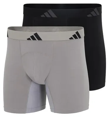 Zdjęcie produktu dla Bokserki męskie adidas Ergonomic (2 sztuki) - wykonane z bawełny Active Flex, zapewniające ergonomiczne dopasowanie