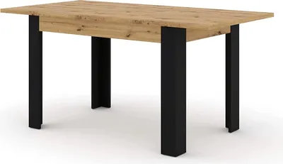 Obrázek produktu pro Rozkládací stůl Nuka H 120 (160) cm Dub Artisan/černý matný