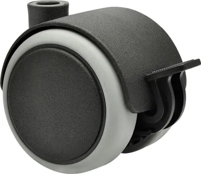 Produktbild von WAGNER Design Möbelrolle / Doppelrolle SOFT - Durchmesser Ø 50 mm mit Bremse, schwarz, Tragkraft 50 kg - 01172801