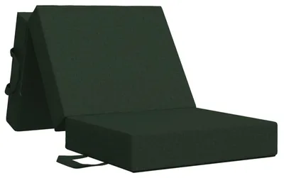 Image de Canapé-lit pliable 90 x 63 x 45 cm Vert foncé