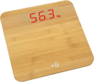 Produktbild von TFA-Dostmann 50.1011.26, Elektronische Personenwaage, 150 kg, 100 g, Bambus, 8 kg, Quadratisch