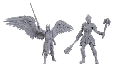 Produktbild von Wizkids D&d Nolzurs Wunderbare Miniaturen Unbemalte Miniatur Dame Aylin & Minthara    One Size