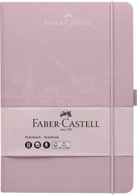 A pink notebook with a band around it.