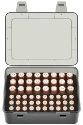 Batterie-Aufbewahrungsbox für 54 AAA-Batterien, grau