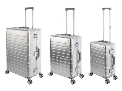 Produktbild von Travelhouse Oslo - 3er Reisekoffer Set SML - Aluminium Hartschale Silber