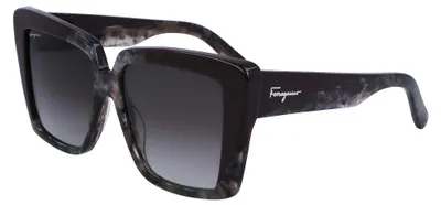 Zdjęcie produktu dla Salvatore Ferragamo SF1060S GREY MARBLE/GREY SHADED 55/14/140 Okulary damskie Okulary przeciwsłoneczne