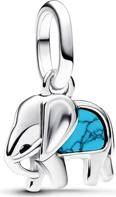 Zdjęcie produktu dla Pandora Turquoise Elephant Mini Charm Pendant 793858C01 Wisiorek z charmsem
