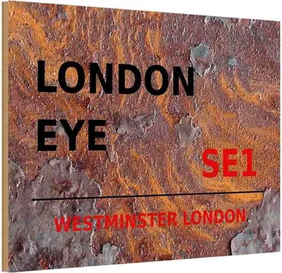 Produktbild von vianmo Holzschild 20x30 cm Westminster London Eye SE1 England