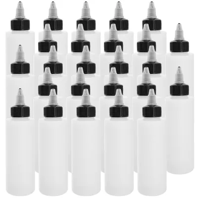 Produktbild von Knijpflaschen-Set, 20 Stück - 120 ml - Applikationsflaschen - Schraubverschluss - Kunststoff - Leicht und langlebig - Dosierflaschen