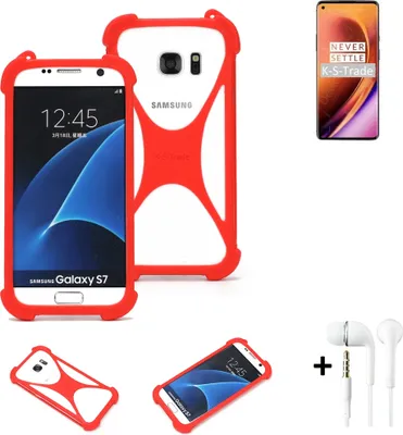 Produktbild von Handy-hülle + Kopfhörer kompatibel mit OnePlus 8 Pro Schutz-hülle Bumper Silikon Schutz Hülle Cover Case Silikoncase Silikonbumper TPU Softcase