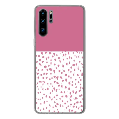 Produktbild von MuchoWow® Handyhülle Schutzhülle Hülle für Huawei P30 Pro Punkte - Rosa - Muster Silikon Softcase Handy Hülle - Schutzdeckel