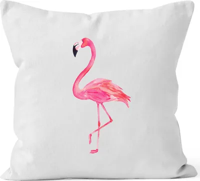 Produktbild von Kissenbezug Flamingo Kissenhülle Dekokissen 40x40 Baumwolle Autiga® weiß unisize