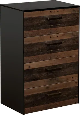 Image de Schubkastenkommode >Texas< in schwarzstahl / texas oak - 60x97x41 (BxHxT)