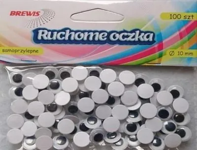Image de Yeux vacillants 10 mm, 100 pièces (articles scolaires et de papeterie, articles de bricolage)