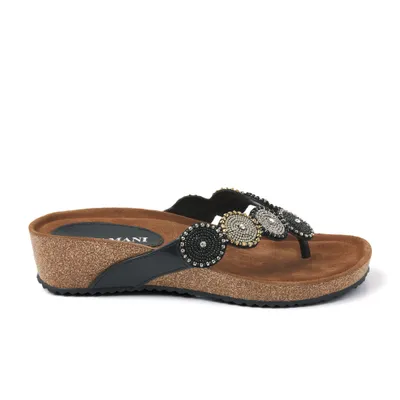 Produktbild von Lazamani 75.455 Teenslippers Dames Black - Damen Hausschuhe - 75.455