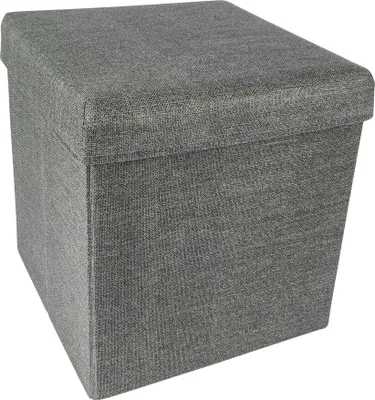 Obrázek produktu pro Skládací taburet s úložným prostorem 37 x 37 cm antracit