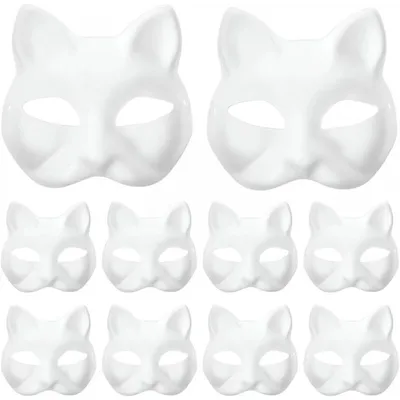 Produktbild von Ruhhy 26000 Kreatives Katzenmasken-Set, 10 Stück