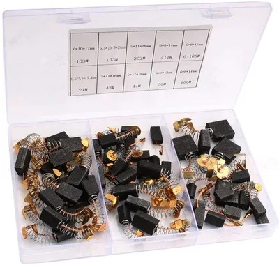 Immagine prodotto di Set di spazzole di carbone elettriche per utensili, 50 pezzi, adatte a tutti gli usi
