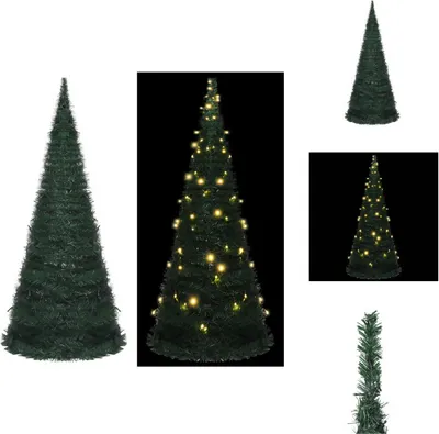 Produktbild von vidaXL Künstlicher Pop-Up-Weihnachtsbaum mit Beleuchtung Grün 210 cm -  Weihnachtsbäume