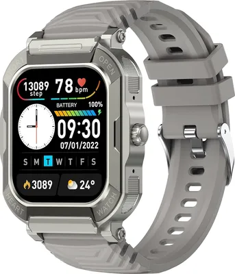 Produktbild von Smartwatch Herren mit Telefonfunktion Gesundheitsuhr Fitnessuhr für Android IOS Schrittzähler Uhr mit Whatsapp Funktion Pulsuhr Laufuhr Android IOS