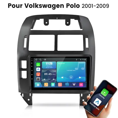 Image de Autoradio Junsun pour VW Polo (2001–2009) – CarPlay sans fil & Android Auto, système Linux