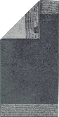 Produktbild von Cawö Two-Tone Handtuch 590 gemustert Farbe schiefer Größe 50x100 cm