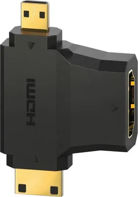 Obrázek produktu pro Hama 00305020, HDMI typ A (standardní), HDMI typ C/HDMI typ D, 3D, 10,2 Gbit/s, zpětný zvukový kanál (ARC), černá barva