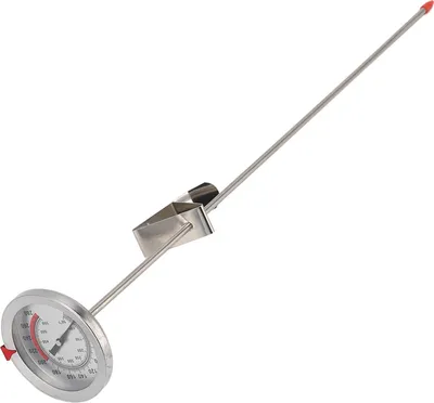 Zdjęcie produktu dla Termometr kuchenny ze stali nierdzewnej od 50 do 550�H 40cm Termometr z sondą mechaniczną i metalowym klipsem do smażenia na oleju potraw z grilla