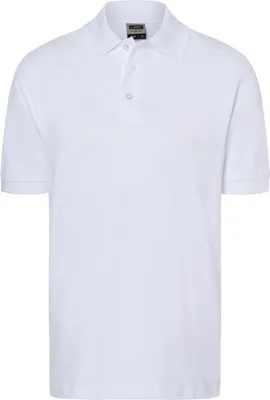 Produktbild von James & Nicholson Poloshirt Classic weiß Größe M