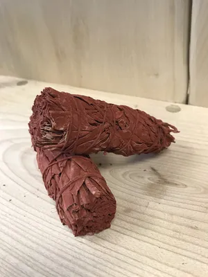 2 Stäbchen Weißer Salbei mit Drachenblut, Reinigung, 20 g