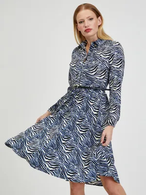 Produktbild von Orsay Blau-weißes gemustertes Damenkleid DP-3550288__L
