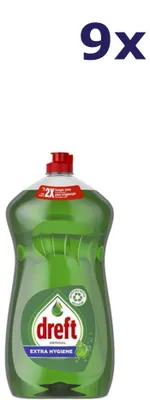 Produktbild von 9x Dreft Geschirrspülmittel – 1200 ml – Original Extra Hygiene