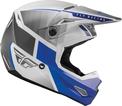 Produktbild von Fly Racing Kinetic Drift Youth Motocross Helm, blau/weiß, Y/M (49/50)
