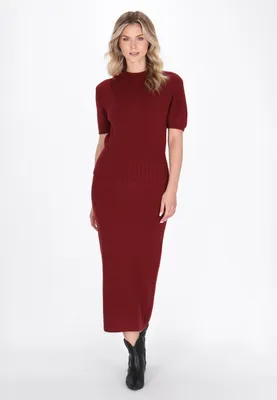 Image de Pull pour femme SAPORTA - couleur bordeaux, taille XS/S