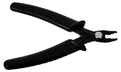 Produktbild von Perlenzange zum Quetschen und Formen von Schmuck mit schwarzem PVC-Griff, kompakt für DIY-Perlenprojekte und Drahtarbeiten