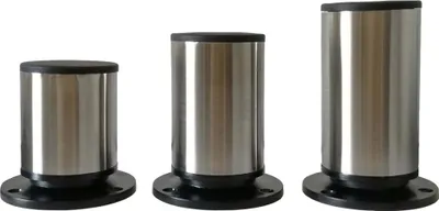 Produktbild von HOOZ Möbelfuß Edelstahl 12cm - höhenverstellbar