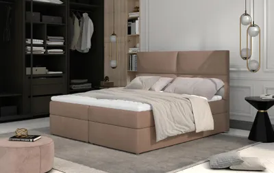 Produktbild von Kontinentales Bett mit Stauraum 140x200 ARLUNE - braun